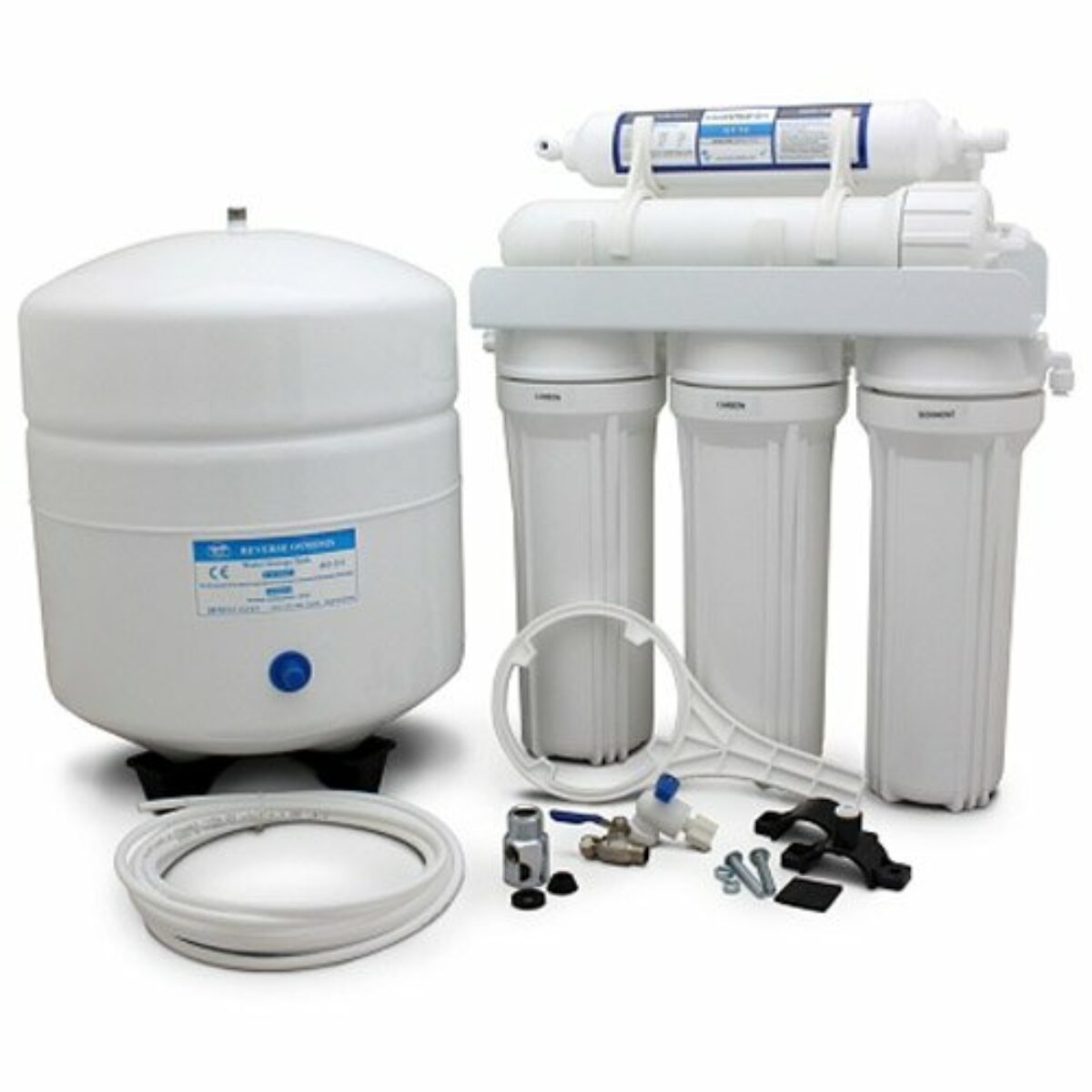 Osmosis inversa de alta capacidad 400GPD sin tanque 5 etapas de agua  potable debajo del fregadero Sistema de filtro RO purificador doméstico y