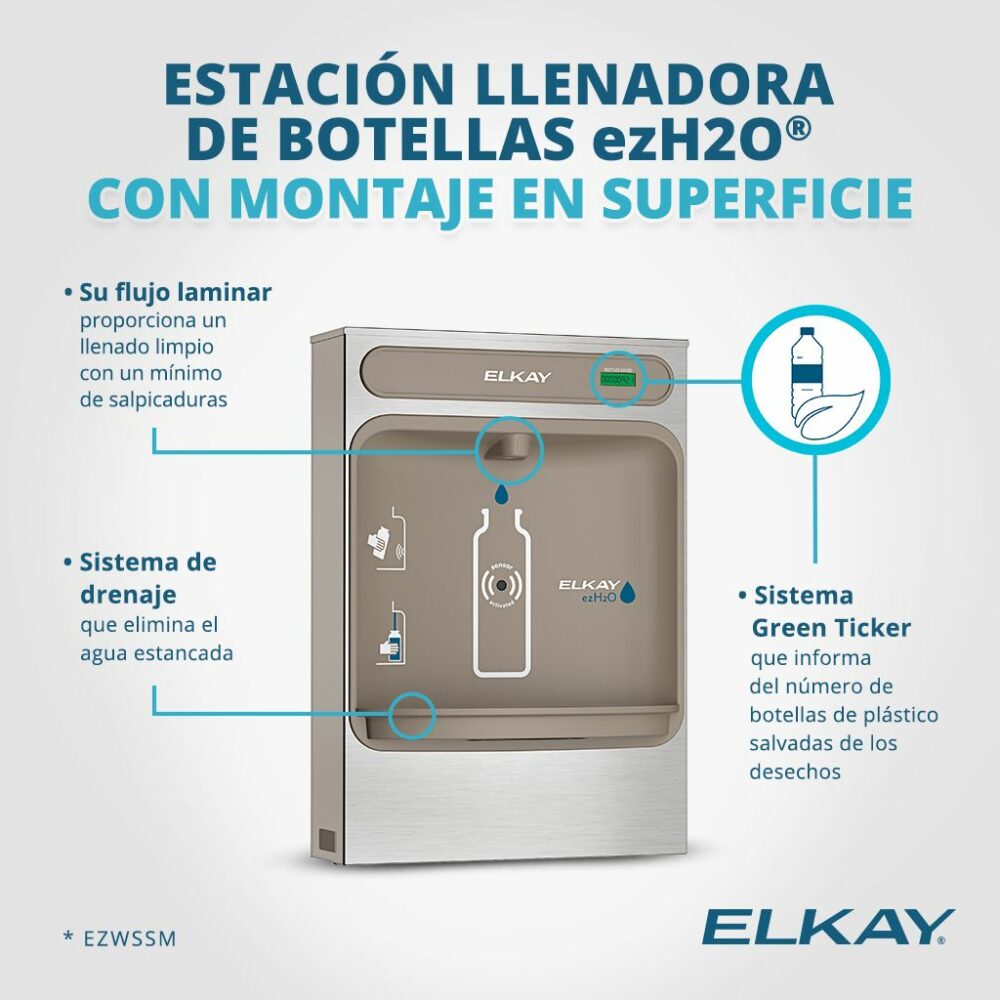 Bebedero estación de llenado de botellas EZH2O Elkay EZWSSM